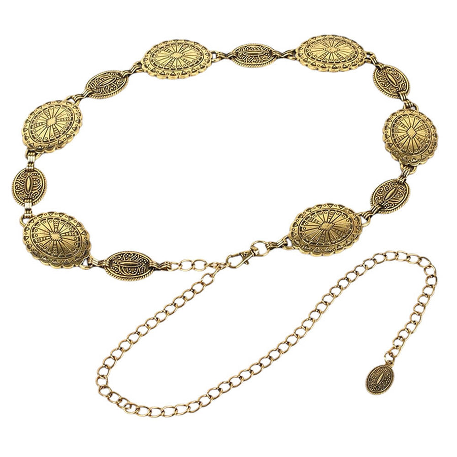 Boogzel Apparel Vintage Style Medallion Chain Belt