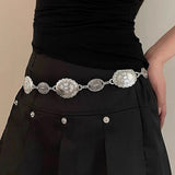 Boogzel Apparel Vintage Style Medallion Chain Belt, view 4