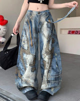 Boogzel Apparel Vintage-Style Oversized Sketch Jeans, view 2
