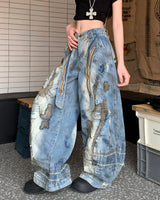 Boogzel Apparel Vintage-Style Oversized Sketch Jeans, view 4