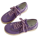 Boogzel Apparel Violet Suede Retro Sneakers, view 3