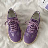 Boogzel Apparel Violet Suede Retro Sneakers, view 4