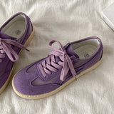 Boogzel Apparel Violet Suede Retro Sneakers, view 6