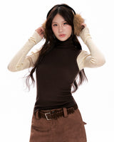 Boogzel Apparel Warm Vibes Brown Knit Top, view 3