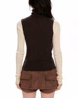 Boogzel Apparel Warm Vibes Brown Knit Top, view 4