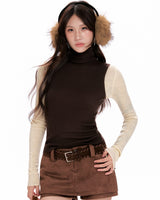Boogzel Apparel Warm Vibes Brown Knit Top, view 5