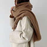 Boogzel Apparel Warm Vibes Plaid Scarf, view 4