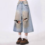 Boogzel Apparel Wash Me Out Distressed Denim Shorts, view 3