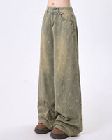 Boogzel Apparel Washed Cross Print Wide Leg Jeans, view 3