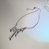 Boogzel Apparel Water Drop Aesthetic Necklace, view 3