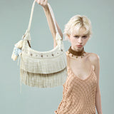 Boogzel Apparel Western Stardust Fringe Bag, view 4
