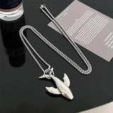 Boogzel Apparel Whale Pendant Necklace, view 3