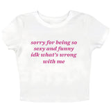 Boogzel Apparel What’s Wrong With Me Baby Tee, view 2