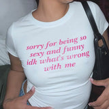 Boogzel Apparel What’s Wrong With Me Baby Tee, view 4