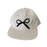 Boogzel Apparel White Bow Embroidery Cap, view 4
