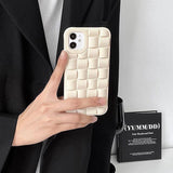 Boogzel Apparel White Checkered iPhone Case, view 3