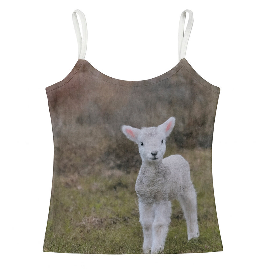 Boogzel Apparel White Lamb Y2K Tank Top
