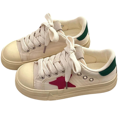 Boogzel Apparel White & Red Star Sneakers