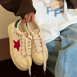 Boogzel Apparel White & Red Star Sneakers, view 4