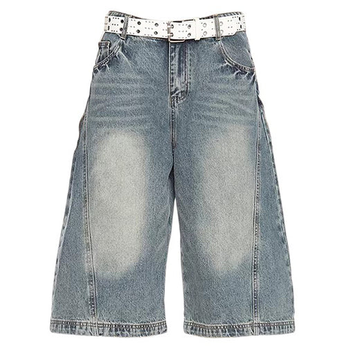 Boogzel Apparel Wide Leg Vintage Wash Culotte Jeans