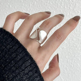 Boogzel Apparel Wide Wavy Band Ring, view 2