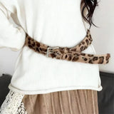 Boogzel Apparel Wild Aura Faux Fur Leopard Belt, view 4