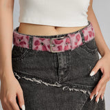 Boogzel Apparel Wild Aura Faux Fur Leopard Belt, view 5
