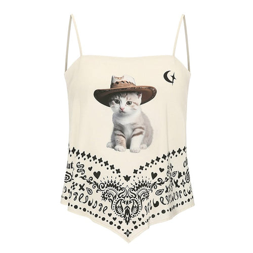 Boogzel Apparel Wild West Kitty Bandana Top