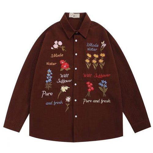 Boogzel Apparel Wildflowers Embroidery Shirt