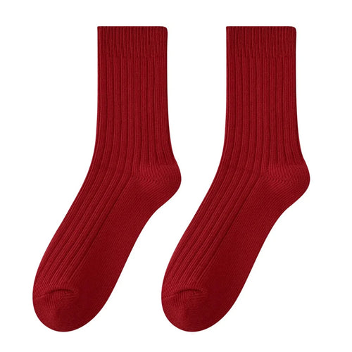 Boogzel Apparel Wine Red Ribbed Socks