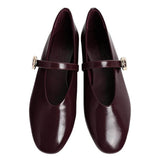 Boogzel Apparel Wine Red Strap Ballet Flats, view 2