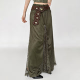 Boogzel Apparel Woodland Dreams Lace-Slit Maxi Skirt, view 3