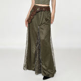 Boogzel Apparel Woodland Dreams Lace-Slit Maxi Skirt, view 4