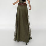 Boogzel Apparel Woodland Dreams Lace-Slit Maxi Skirt, view 5