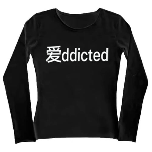 Boogzel Apparel Y2K Addicted Long Sleeve Top