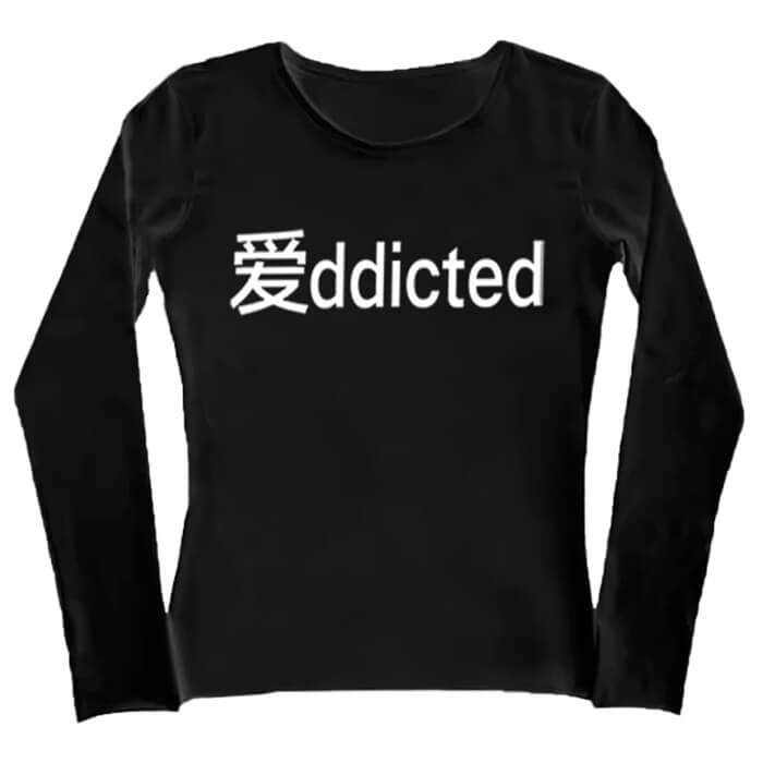 Boogzel Apparel Y2K Addicted Long Sleeve Top