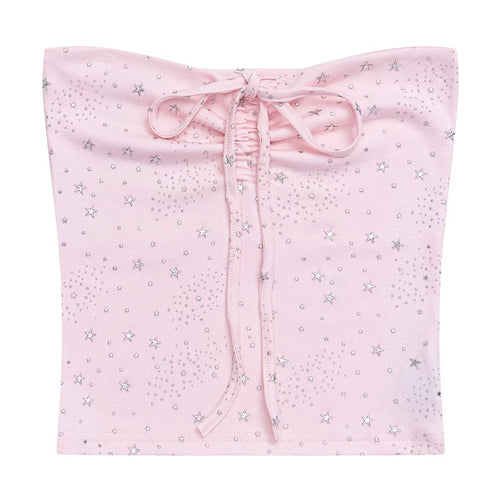 Boogzel Apparel Y2K Aesthetic Cosmic Stars Tube Top