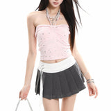 Boogzel Apparel Y2K Aesthetic Cosmic Stars Tube Top, view 3