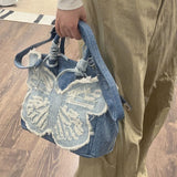 Boogzel Apparel Y2K Aesthetic Denim Butterfly Handbag, view 4