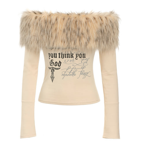 Boogzel Apparel Y2K Aesthetic Fur Top