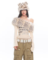 Boogzel Apparel Y2K Aesthetic Fur Top, view 5