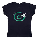 Boogzel Apparel Y2K Aesthetic Star Cropped Tee, view 2