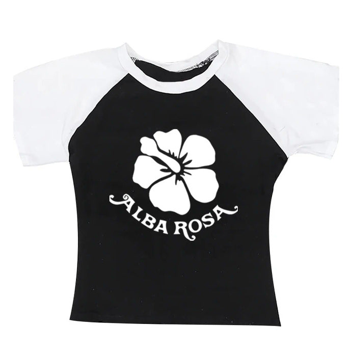 Boogzel Apparel Y2K Alba Rosa Baby Tee