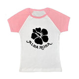 Boogzel Apparel Y2K Alba Rosa Baby Tee, view 3