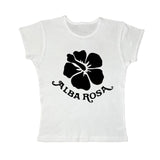 Boogzel Apparel Y2K Alba Rosa Baby Tee, view 4