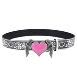 Boogzel Apparel Y2K Aesthetic Angel Wings Heart Belt, view 2