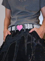 Boogzel Apparel Y2K Aesthetic Angel Wings Heart Belt, view 3