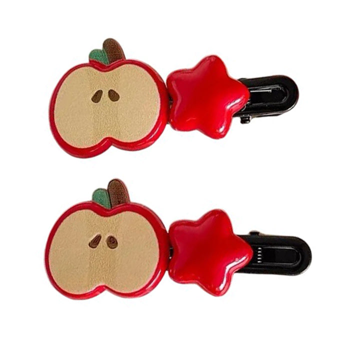 Boogzel Apparel Y2K Apple & Star Hair Clips