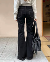 Boogzel Apparel Y2K Bad Reputation Flare Jeans, view 4