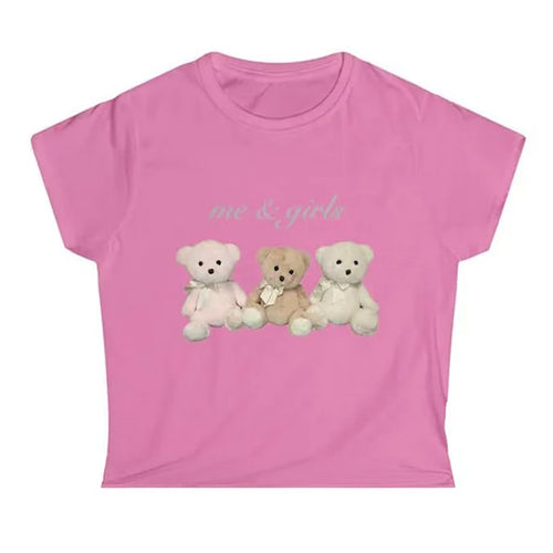 Boogzel Apparel Y2K Bears Print Crop Top